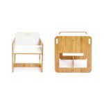 Kindertafel en stoelset van natuurhout en wit | Montessori Dove set 2-4 jaar - galeriefoto 2 | Cozy Collections