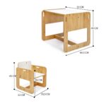 Kindertafel en stoelset van natuurhout en wit | Montessori Dove set 2-4 jaar - galeriefoto 4 | Cozy Collections