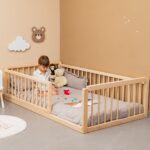 Montessori bed van beukenhout met uitvalbeveiliging - galeriefoto 2 | Cozy Collections