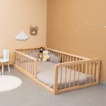 Montessori bed van beukenhout met uitvalbeveiliging - galeriefoto 3 | Cozy Collections