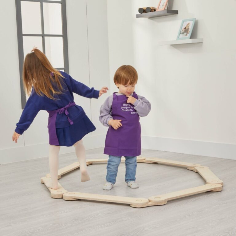 Modulaire evenwichtsbalk van natuurhout | 6-delige Montessori-set voor motoriek, 2-8 jaar - galeriefoto 1 | Cozy Collections