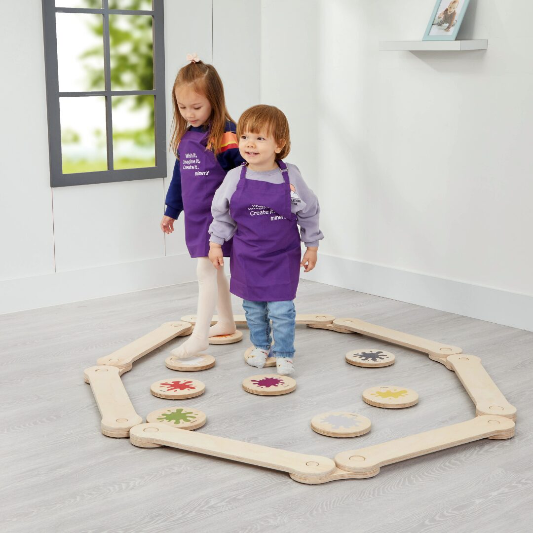 Product archive layout - Inhaltsbild 1 Modulaire evenwichtsbalk van natuurhout | 6-delige Montessori-set voor motoriek, 2-8 jaar - productafbeelding | Cozy Collections