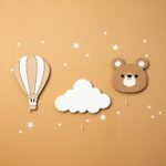 LED-wandlamp beer van handgeschilderd hout | Kawaii design - Complete set (3 delen) - productafbeelding | Cozy Collections