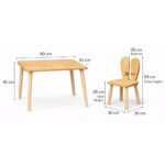 Tafelset met 2 stoeltjes haas van natuurhout | Design Bunny - Afbeelding 6