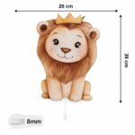 Wandnachtlamp leeuw met kroon LED | Houten LED nachtlamp