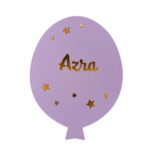 Gepersonaliseerde ballon wandnachtlamp met naam | Houten LED nachtlamp