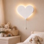 Personaliseerbare hart LED-wandnachtlamp met naam | Houten LED nachtlamp