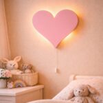 Personaliseerbare hart LED-wandnachtlamp met naam | Houten LED nachtlamp