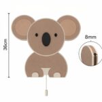 Koala LED-wandnachtlamp van meerlaags hout | Houten LED nachtlamp