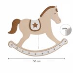Schommelpaard LED-wandnachtlamp | Houten LED nachtlamp