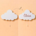 Gepersonaliseerde wolk LED-wandnachtlamp met naam | Houten LED nachtlamp