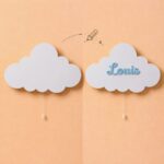 Gepersonaliseerde wolk LED-wandnachtlamp met naam | Houten LED nachtlamp