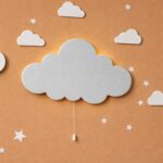 Gepersonaliseerde wolk LED-wandnachtlamp met naam | Houten LED nachtlamp