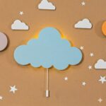 Gepersonaliseerde wolk LED-wandnachtlamp met naam | Houten LED nachtlamp