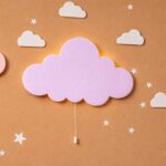 Gepersonaliseerde wolk LED-wandnachtlamp met naam | Houten LED nachtlamp