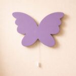 Houten vlinder silhouet LED-wandnachtlamp | Houten LED nachtlamp