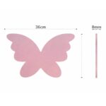 Houten vlinder silhouet LED-wandnachtlamp | Houten LED nachtlamp