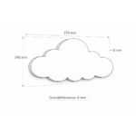 Gepersonaliseerde wolk LED-wandnachtlamp met naam | Houten LED nachtlamp
